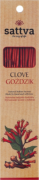 Sattva Ароматичні палички "Гвоздика" Clove - фото N1