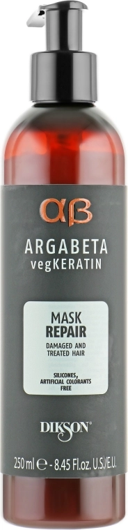 Dikson Відновлювальна маска для пошкодженого волосся Argabeta Keratin Mask Repair - фото N1
