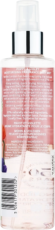 Yardley Poppy & Violet Спрей для тіла - фото N2