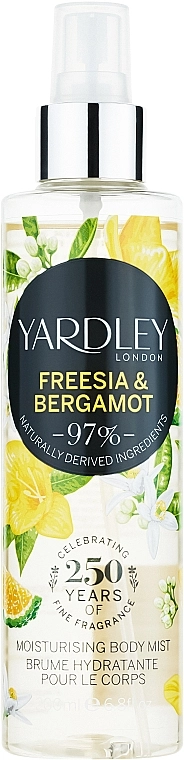 Yardley Freesia & Bergamot Спрей для тела - фото N1