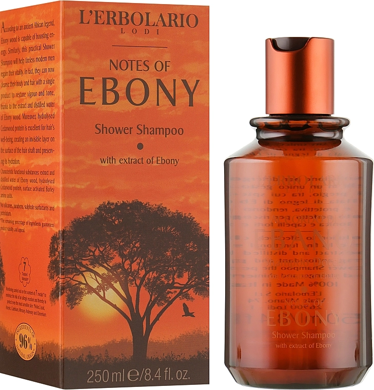 L’Erbolario Шампунь-гель для душу "Чорне дерево" Notes Of Ebony Shower Shampoo - фото N1