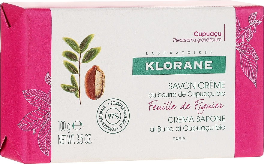 Klorane Мыло Cupuacu Fig Leaf Cream Soap - фото N1