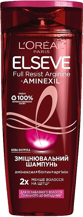 L’Oreal Paris Шампунь "Аргінін+Амінексил" для ослабленого волосся, схильного до випадіння Elseve Shampoo - фото N1