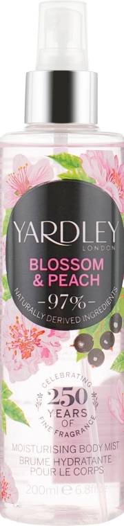 Yardley Спрей для тіла Blossom & Peach Moisturising Fragrance Body Mist - фото N1