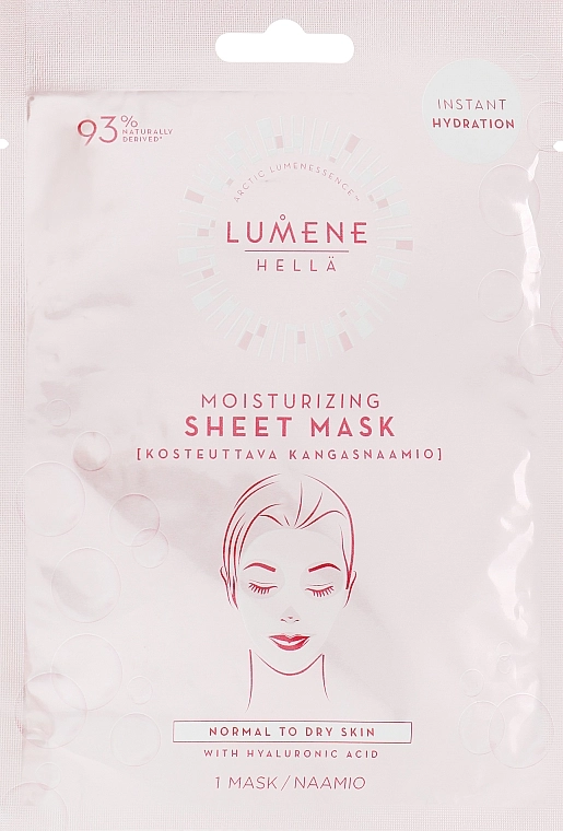 Lumene Зволожувальна тканинна маска для обличчя Hella Moisturizing Sheet Mask - фото N1