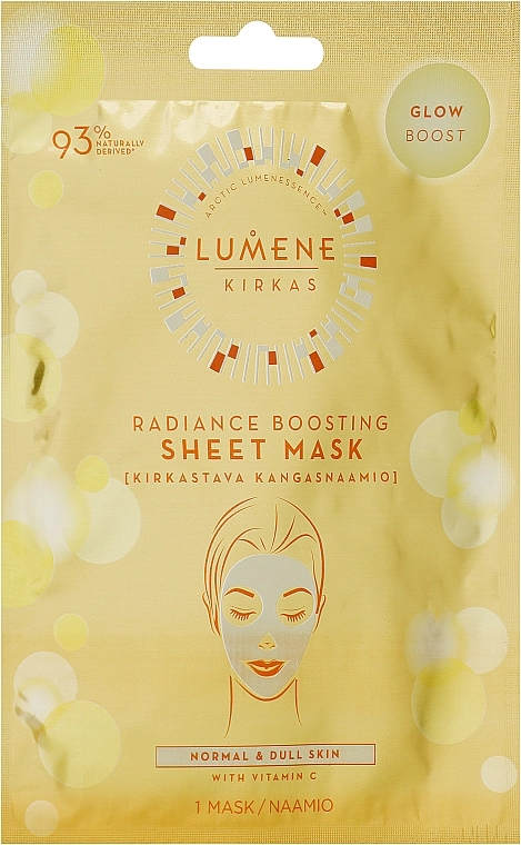 Lumene Тканинна маска-сяйво для обличчя Kirkas Radiance Boosting Sheet Mask - фото N1