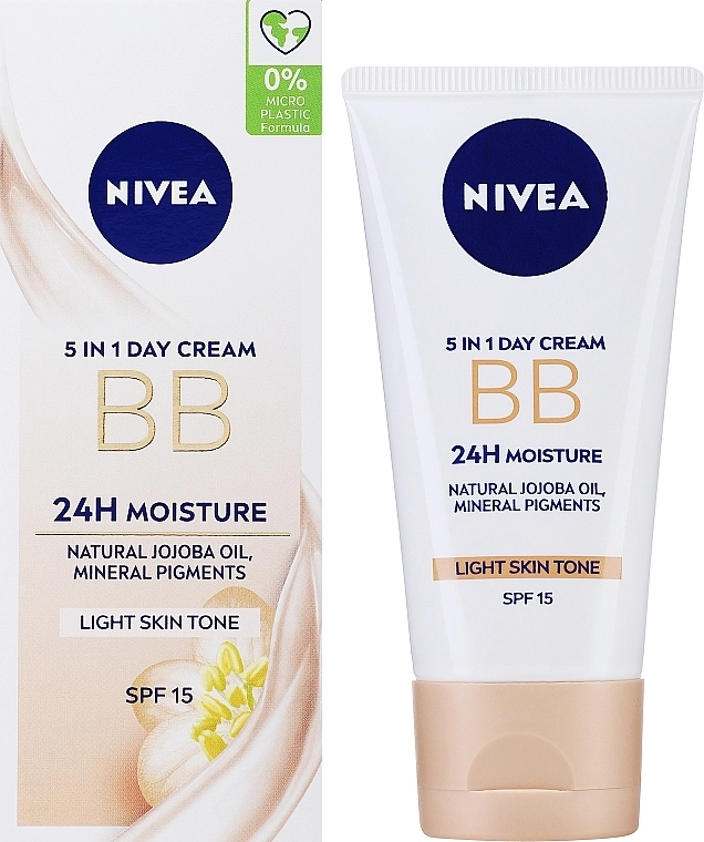 Nivea 5in1 BB Day Cream 24H Moisture SPF15 BB-крем - фото N1