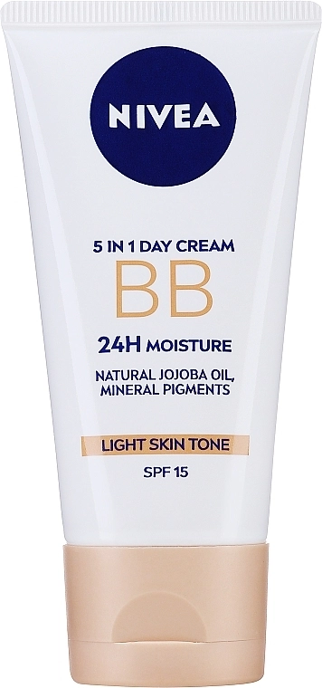 Nivea 5in1 BB Day Cream 24H Moisture SPF15 BB-крем - фото N2