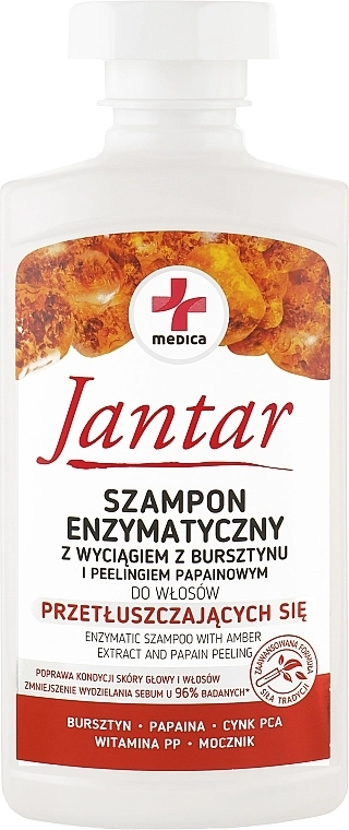 Ideepharm Шампунь для пошкодженого волосся Jantar Medica Shampoo With Amber Extract - фото N1