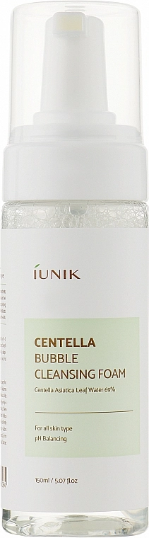 IUNIK Заспокійлива пінка-мус з центелою Centella Bubble Cleansing Foam - фото N1