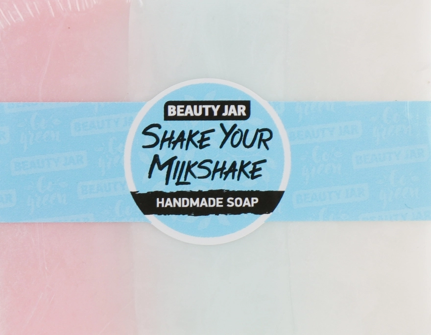 Beauty Jar Глицериновое мыло с ароматом клубники со сливками Shake Your Milkshake Handmade Soap - фото N1