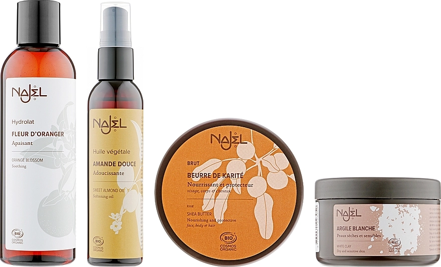 Najel Набір Cocooning Gift Pack (clay/90g + butter/150g + oil/80ml + water/200ml) - фото N2