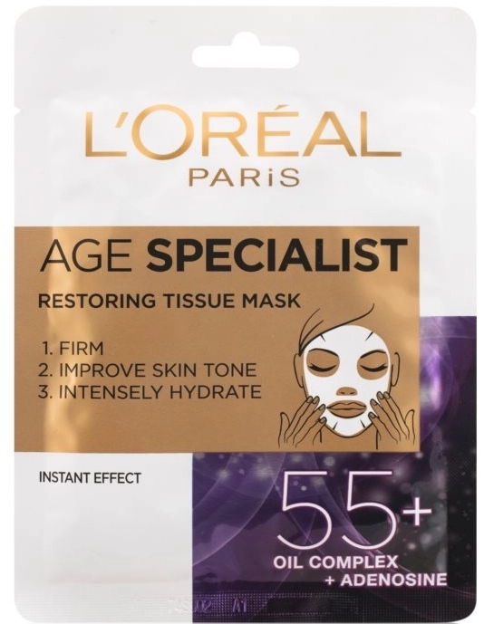 L’Oreal Paris Маска для интенсивного разглаживания и осветления кожи Age Specialist 55+ - фото N1