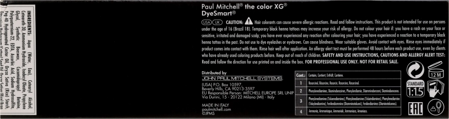 Paul Mitchell Стойкая краска для волос The Color XG Permanent Hair Color - фото N3