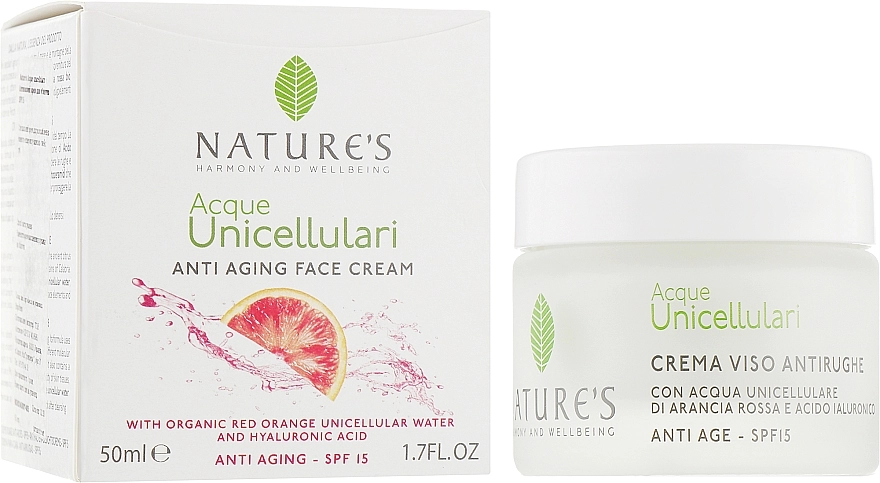 Nature's Крем антивіковий для обличчя Acque Unicellulari Anti-Aging Cream SPF 15 - фото N1