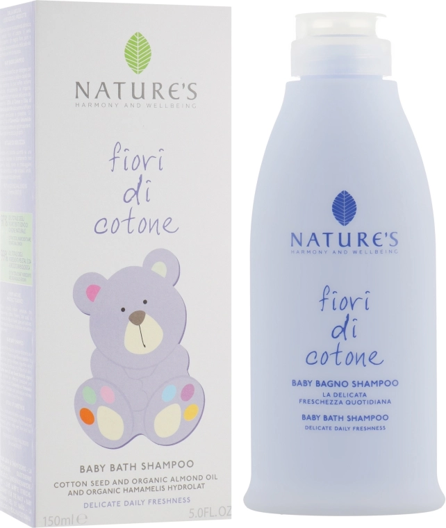 Nature's Шампунь дитячий Fiori Cotone Baby Bath Shampoo - фото N1