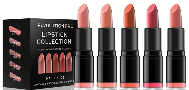 Revolution Pro 5 Lipstick Collection Matte Nude 5 Lipstick Collection Matte Nude - фото N1