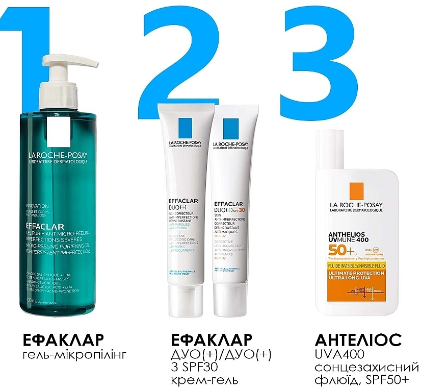 La Roche-Posay Гель-микропилинг для очищения проблемной кожи лица и тела Effaclar Micro-Peeling Purifying Gel - фото N9