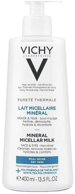 Vichy Purete Thermale Mineral Micellar Milk For Dry Skin Мицеллярное молочко для сухой кожи лица и глаз - фото N1