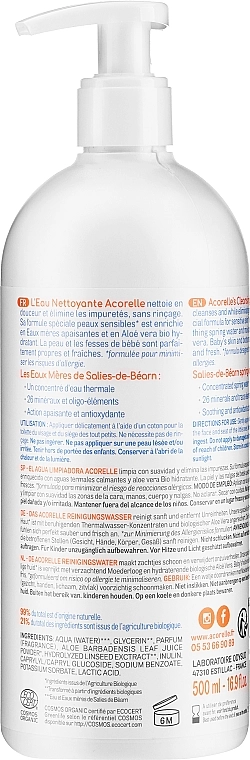 Acorelle Вода очищающая органическая гипоаллергенная, для детей Organic Hypoallergenic Cleansing Water For Children - фото N2