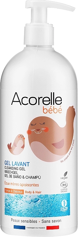 Acorelle Гель для волос и тела очищающий гипоаллергенный, органический Organic Hypoallergenic Cleansing Gel For Body And Hair - фото N1