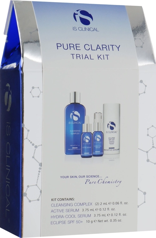 IS CLINICAL Набор Pure Clarity Trial Kit (cr/10g + ser/3.75ml + ser/3.75ml + f/gel/2x2ml) - фото N1