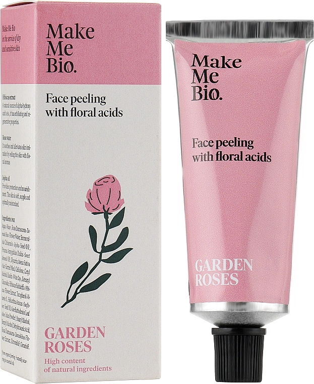 Make Me Bio Пілінг для обличчя з квітковими кислотами Garden Roses Face Peeling With Floral Acids - фото N2