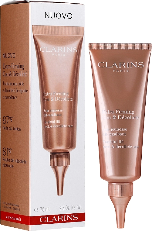 Clarins Регенерирующий, омолаживающий крем для шеи и декольте Extra-Firming - фото N2