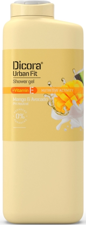 Dicora Urban Fit Гель для душу з вітаміном Е "Манго й авокадо" Shower Gel Vitamin E Mango & Avocado - фото N1