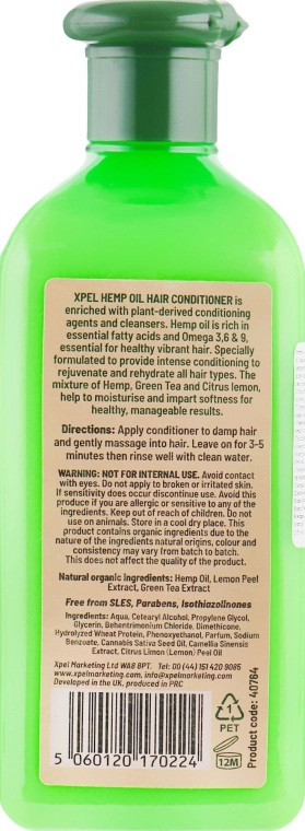 Xpel Marketing Ltd Кондиціонер для волосся "Конопля" Hair Care Hemp Conditioner - фото N2