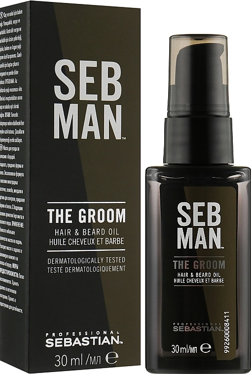 Sebastian Professional Масло для ухода за волосами и бородой SEB MAN The Groom Hair & Beard Oil - фото N2