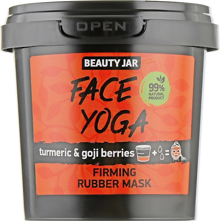 Beauty Jar Плівкова маска для обличчя з куркумою і ягодами годжі Fase Yoga Firming Rubber Mask - фото N1