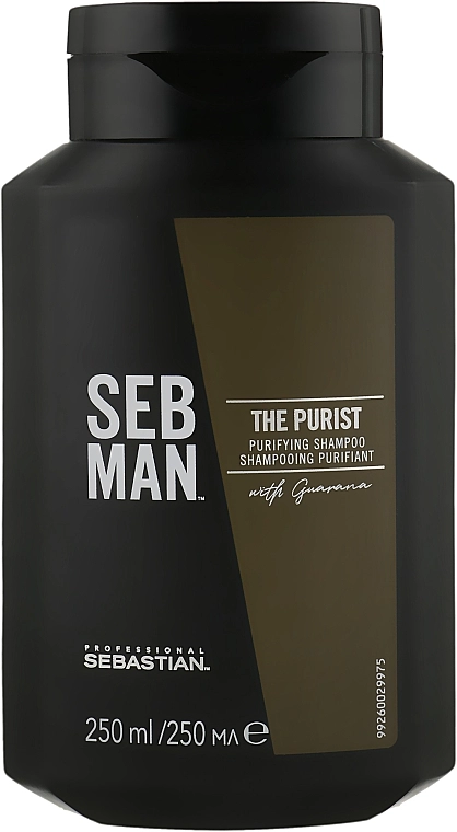 Sebastian Professional Шампунь для волос Seb Man The Purist Purifying Shampoo - фото N1