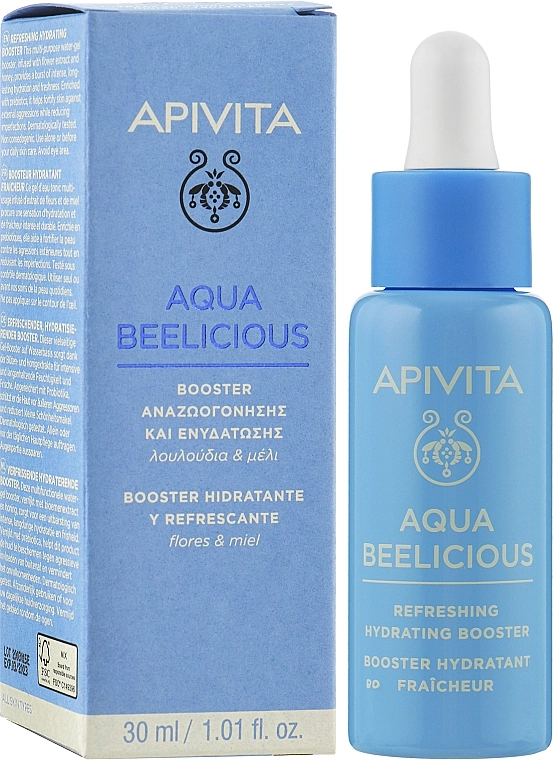 Apivita Освежающий и увлажняющий бустер Aqua Beelicious Refreshing Hydrating Booster With Flowers - фото N2