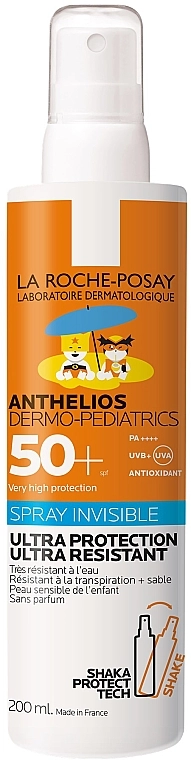 La Roche-Posay Дитячий сонцезахисний невидимий спрей для обличчя й тіла SPF50+ Anthelios Dermo-Pediatrics Invisible Spray - фото N1