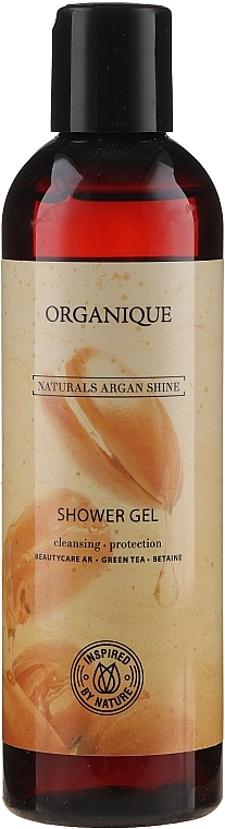 Organique Гель для душу, для сухої і чутливої шкіри Naturals Argan Shine Shower Gel - фото N1