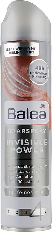 Balea Лак для волосся "Невидима сила" Invisible Power №4 - фото N1