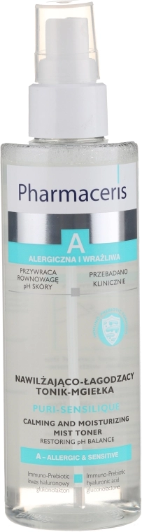 Pharmaceris Зволожувальний і заспокійливий тонік-міст для обличчя A Puri-Sensilique Calming And Moisturizing Mist Toner - фото N1