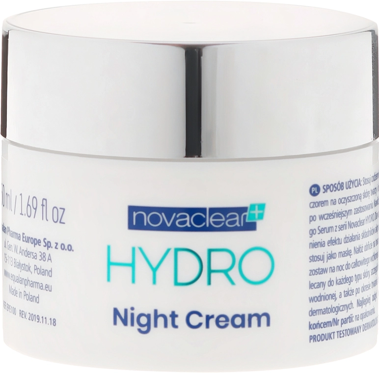 Novaclear Ночная увлажняющая крем-маска для лица Hydro Night Cream - фото N1