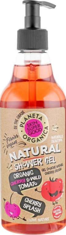 Planeta Organica Гель для душа "Cherry Splash" Skin Super Food Shower Gel - фото N1