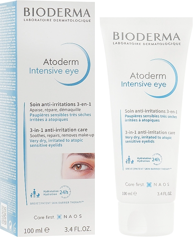 Bioderma Засіб для догляду за шкірою навколо очей 3 в 1 Atoderm Intensive Eye - фото N1