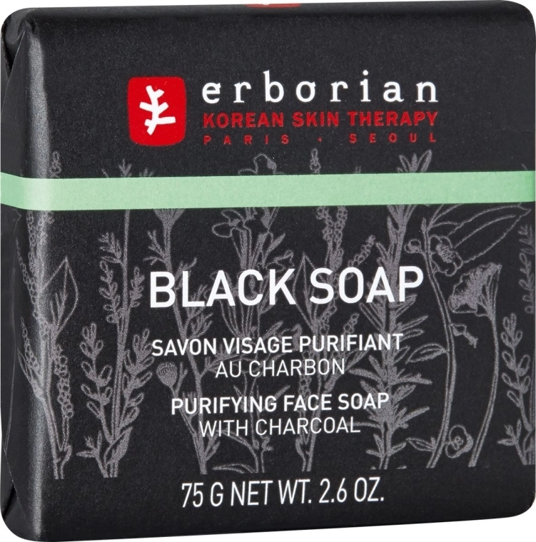 Erborian Чорне мило для обличчя, з вугіллям Black Soap Purifying Face Soap - фото N1