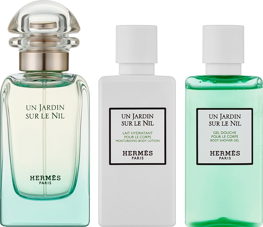 Hermes Un Jardin sur le Nil Набор (edt/50ml + b/lot/40ml + s/g/40ml) - фото N2