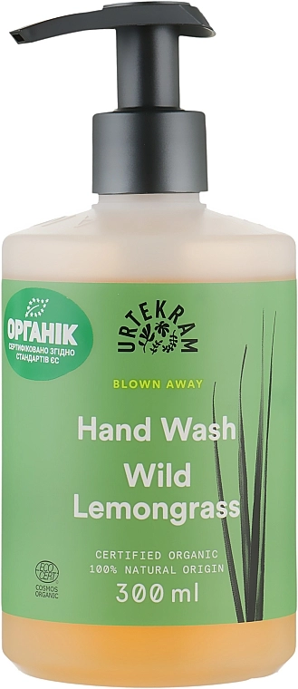 Urtekram Органічне рідке мило для рук "Дикий лемонграс" Wild lemongrass Hand Wash - фото N1