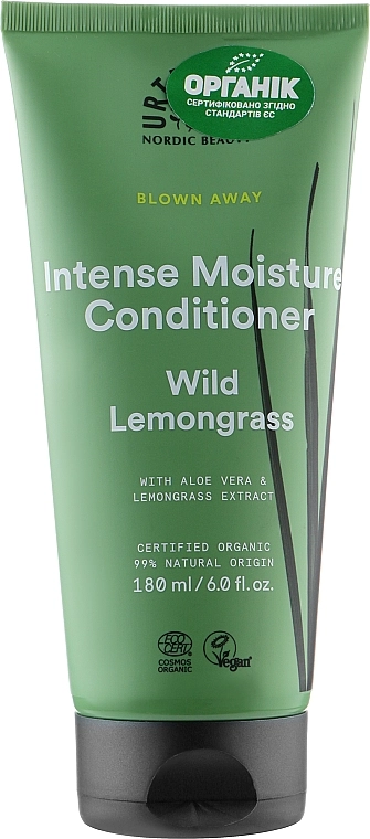 Urtekram Органічний кондиціонер для волосся "Дикий лемонграс" Wild lemongrass Intense Moisture Conditioner - фото N1