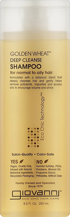 Giovanni Шампунь для глибокого очищення Eco Chic Hair Care Golden Wheat Deep Cleanse Shampoo - фото N1