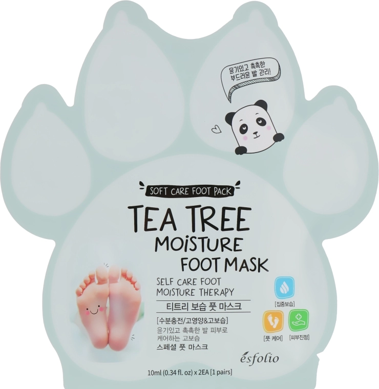 Esfolio Маска для ніг зволожувальна з екстрактом чайного дерева Tea Tree Moisture Foot Mask - фото N1