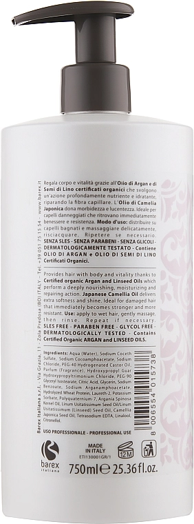 Barex Italiana Восстанавливающий шампунь для поврежденных волос Olioseta ODM Shampoo - фото N2
