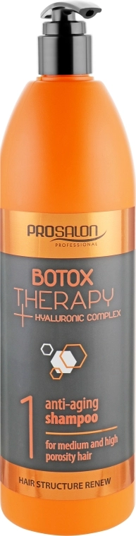 Антивозрастной шампунь для волос - Prosalon Botox Therapy Anti-Aging Hair Shampoo, 1000 мл - фото N1