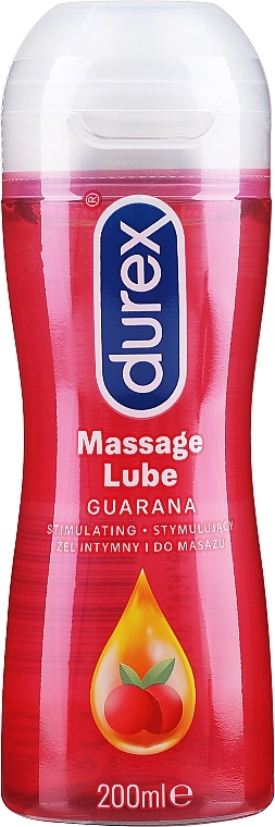Durex Інтимний гель-змазка з масажним аплікатором "Гуарана" Play Massage 2 in 1 Sensual - фото N1